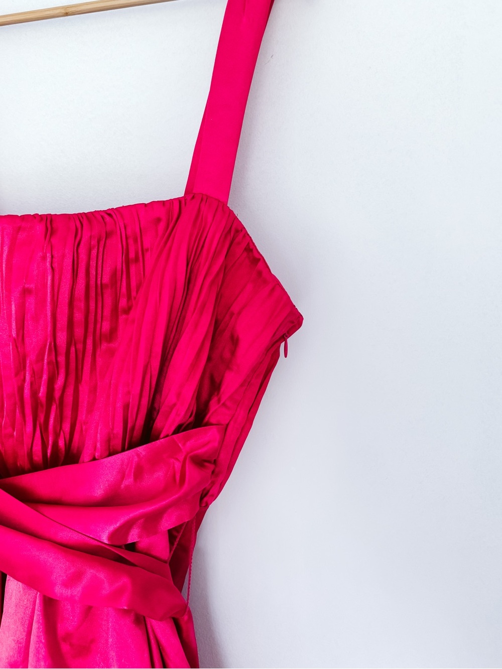 Anthropologie Maeve Bow-Tie Satin Mini Dress Pink - Barbie-Core, Party- Size 10 - Picture 5 of 13